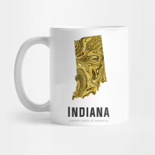 Indiana state map abstract gold Mug